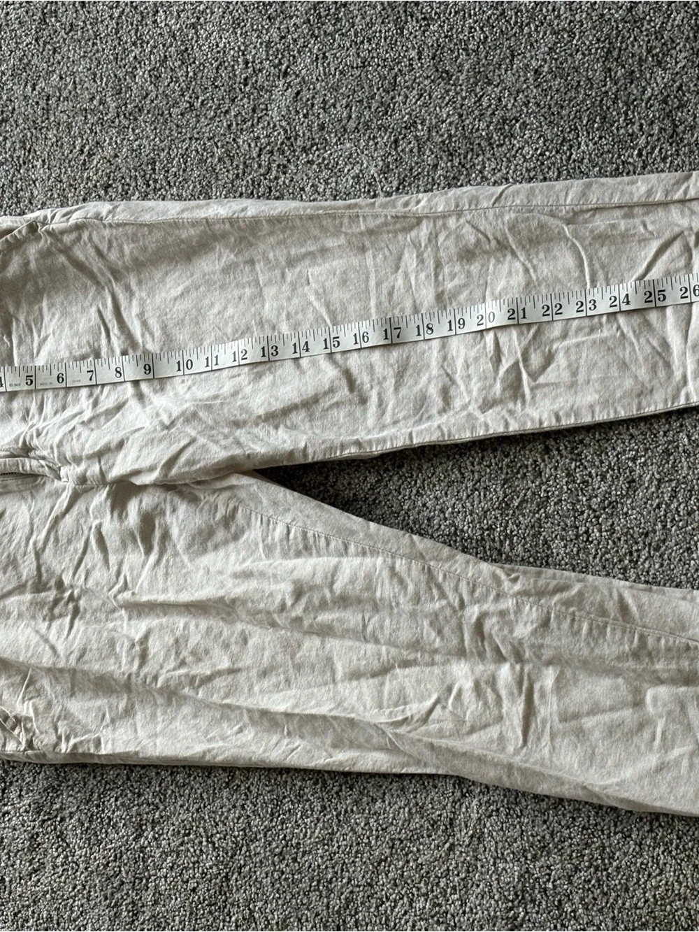 Banana Republic Cropped Linen Blend Pants in Light Beige